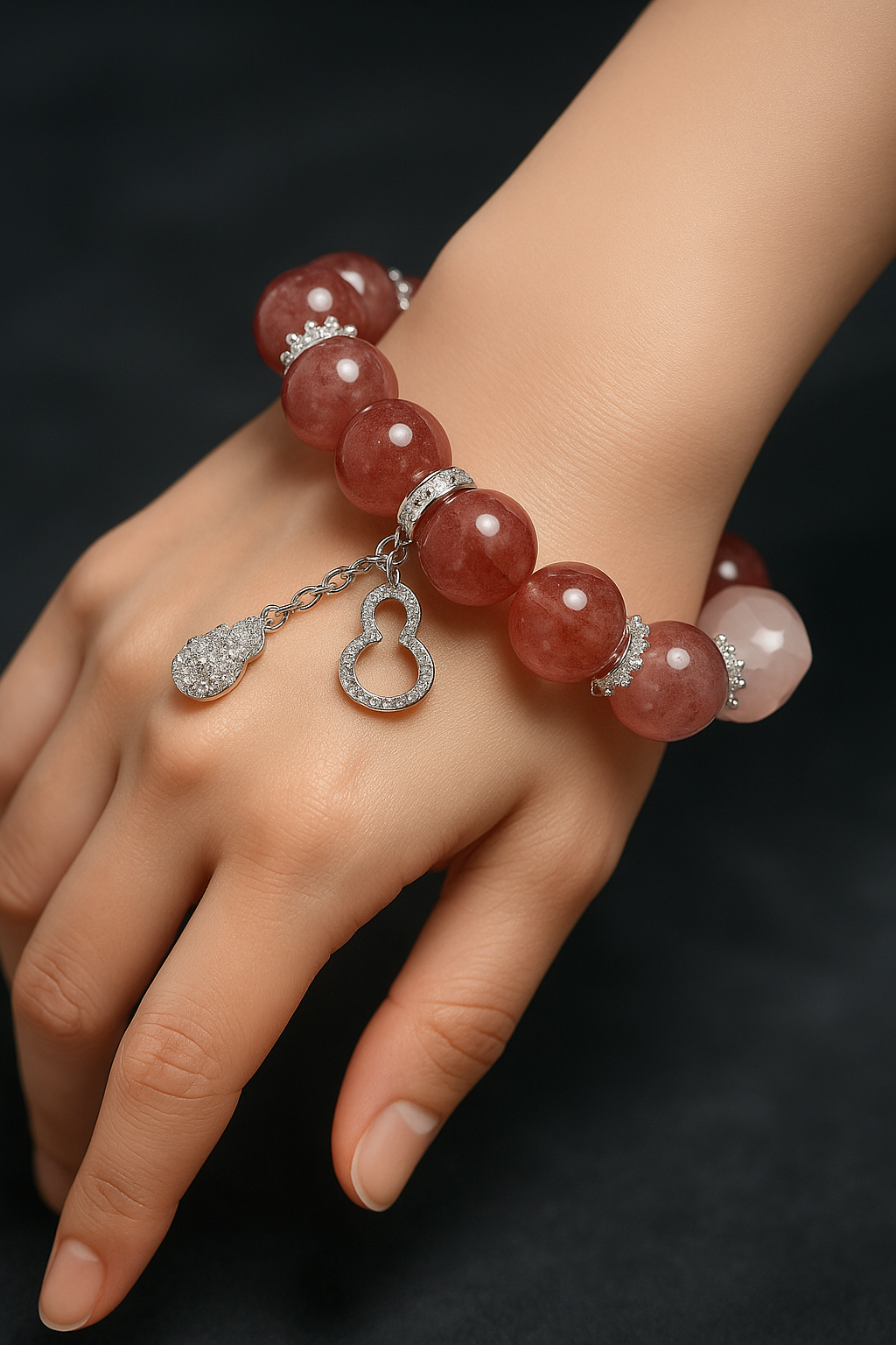 Strawberry Rose Connection Bracelet