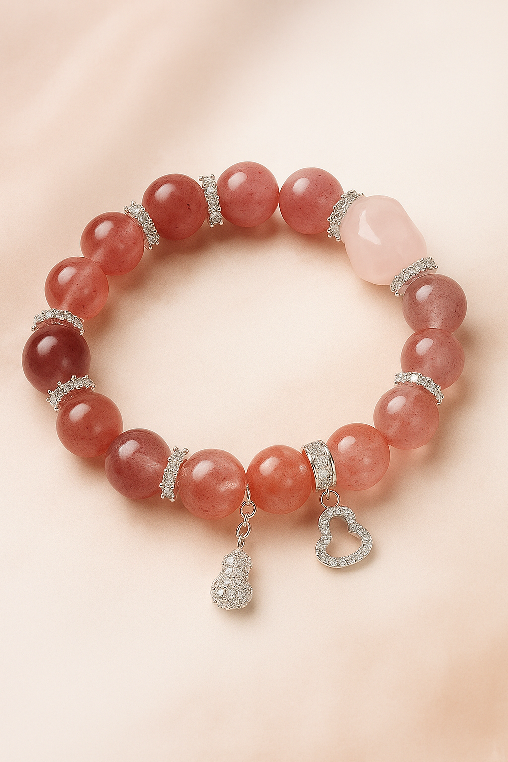Strawberry Rose Connection Bracelet