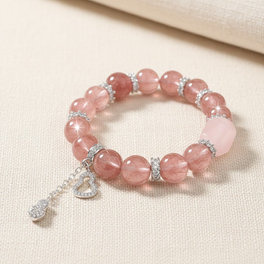 Strawberry Rose Connection Bracelet