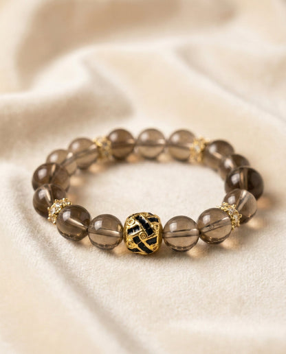 The Citadel Bracelet, shown at a gentle angle on a light velvet surface.