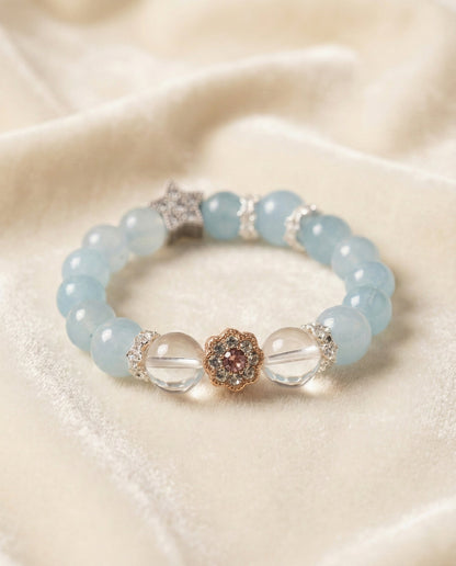 The Serene Whisper Bracelet, shown at a gentle angle on a light velvet surface.